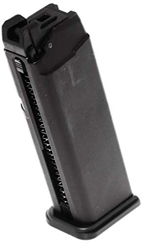 Airsoft Parts 25rd Gas Mag Metal Magazine for pour G17 Series GBB Pistol Black Noir