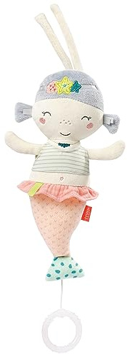 Fehn Spieluhr Baby Einschlafhilfe Meerjungfrau - Kuscheltier mit sanfter Einschlafhilfe Melodie Schwanensee - Babyspielzeug für Unterwegs und Zuhause - Musikspielzeug für Babys und Kleinkinder