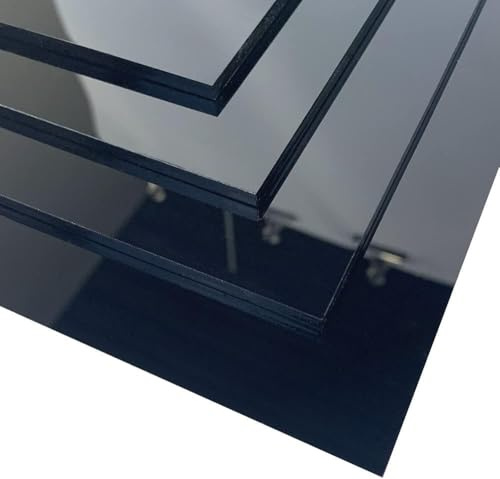 Signalétique.biz France Plaque acrylique PMMA noir 4 mm 80 x 50 cm