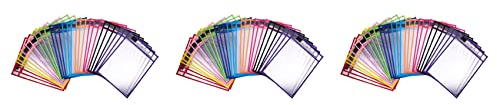 liovitor 90 Stück trocken abwischbare PVC transparent trocken abwischbar Datei Tasche Wiederverwendbare trocken abwischbare Tasche