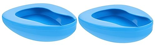 FRCOLOR 2 pentole portatili potty per bambini, da viaggio, per uomini anziani, padella da letto per donne e pazienti costretti a letto, impilabili, accessori per orinatoi