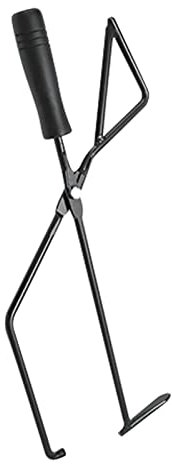 Pinzas para chimenea, pinzas para carbón, 39,5 cm, para cargas pesadas, pinzas para leña de chimenea, accesorios para chimenea, accesorios para chimenea, utensilios de chimenea, pinzas largas para