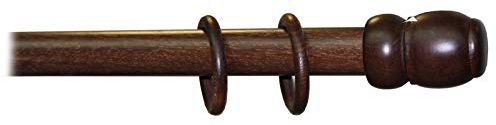 BASTONE IN LEGNO A STRAPPO MM. 35 NOCE SCURO CM. 300