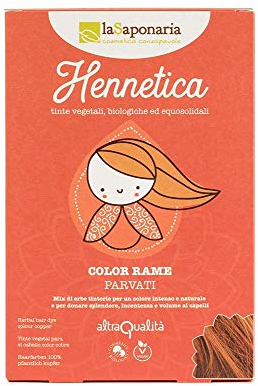 La Saponaria | Tinte Vegetali per Capelli all’Henné Naturale, Mix di erbe tintorie per un colore intenso e naturale, Vegano, 100gr