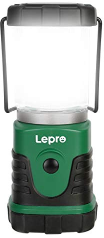 Lepro Lanterne Camping LED, Mini Lampe de Camping Portable, Alimentée par 3 Piles AA, 4 Modes d'éclairage, Etanche IPX4, Pour Camping, Randonnée, Pêche, Situations d'urgence et Coupures de Courant