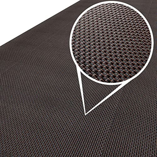 ANRO Läufer In-/Outdoor Teppich wasserfest Balkon Teppich auch für Balkon und Terasse Flur Bodenmatte wetterfest Dunkelbraun Abwaschbar 500 x 100cm
