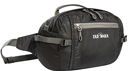 Tatonka Bauchtasche Hip Bag M - Große Hüfttasche mit Reißverschlussfach, elastischer Seitentasche und Einer Fronttasche mit Schlüsselhalter (Black)
