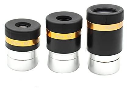 JUIYU Telescope Accessory Set Eyepiece Telescope Sets HD Wide Angle 62 Degree Lens 4mm 10mm 23mm Coated for 1.25 Astronomy Telescope Telescope Camera