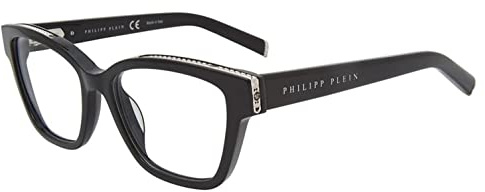 Philipp Plein VPP034S 0700 Nero Lucido Eyewear Woman Acetate, Butterfly, 53
