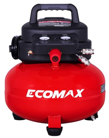 ECOMAX Pancake Air Compressor MAX 150 PSI, 2.6 CFM @90 PSI, Oil-Free