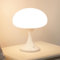 MAGCHARM Tischlampe Kabellos Pilzlampe, LED Akku Tischlampe Aufladbar mit 5W LED-Perlen, glas-Lampenschirm, 3-fach Dimmbare Touch Nachttischlampe Schlafzimmer, Kleine Retro Mushroom Table Lampe Weiss