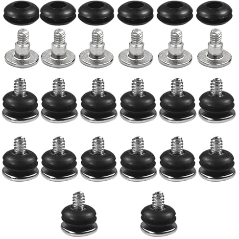 Stoßfeste Schrauben, 20 Stück - Computergehäuse Stoßdämpfungsschrauben mit Gummi-Unterlegscheiben für Festplatten