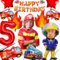 Hierein Feuerwehr Sam Geburtstagsdeko 5 Jahre Jungen, 11 Stück XXL Feuerwehrmann Luftballons Kindergeburtstag Deko, Feuerwehrauto Folienballon Geburtstag Deko für Jungen, Kinderparty Geburtstag