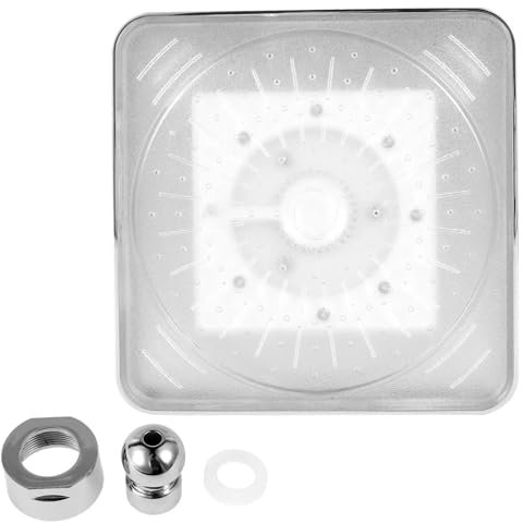 Pommeau De Douche,Pommeau Douche Anti Calcaire Pommeau de douche LED 6 pouces, 7 couleurs changeantes, capteur de température, douche Ultra silencieuse, pomme de douche fixe carrée, pulvérisation supé