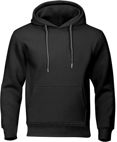UHouse Sweat a Capuche Homme Casaul Sweats Ample Vêtement pour Hommes Décontracté Habit Vintage Streetwear Hiver Vetement Grande Taille Haut Unie Hoodies Chaud Pulls