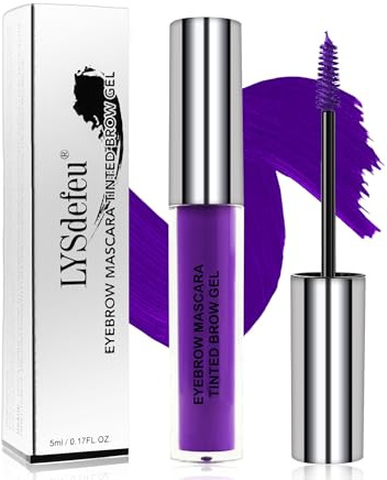 Tinted Eyebrow Mascara Gel-1Pcs Longlasting Waterproof Purple Eye Brow Glue | Tinted Eyebrow Gel, Smudge-Proof Eye Brow Tinting, Color Liquid Mascara Brow Filler Stain, Thanksgiving Christmas Eye Makeup