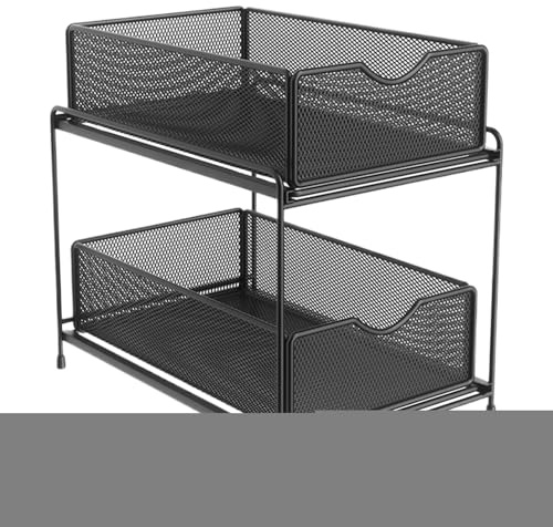 Organizzatore per lavello da cucina - Carrello per lavello di grande capacità, Organizzazione per riporre gli oggetti da cucina su 2 livelli Scaffale multifunzionale per armadietto del bagno Dispensa
