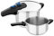 Monix Veloce | Set 2 Schnellkochtöpfe mit 4 und 6 Litern, dreifaches Sicherheitssystem, Zwei Betriebssysteme, Silberne Farbe, Metall, Silber, 0 cm, 2