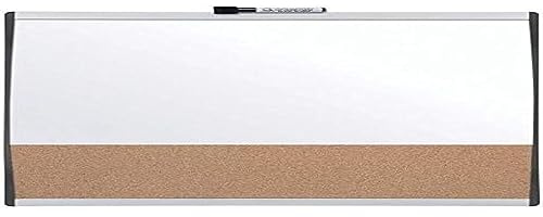 Nobo Liten Magnetisk Whiteboardtavla med Anslagstavla i Kork, Välvd Ram, Väggmontering, Montera Horisontellt eller Vertikalt, För Hemmet/Kontoret, 585 x 430 mm, 1903810