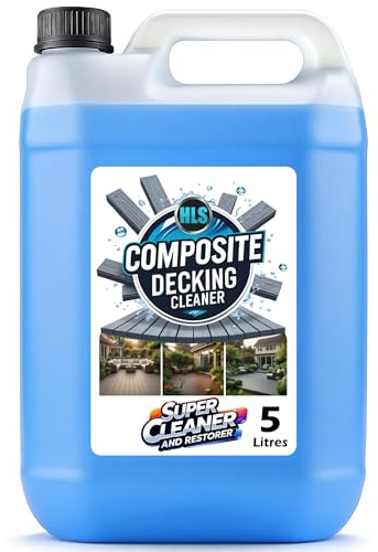 HLS Supplies 5L Composite Plastic Decking Cleaner and Reviver - Removes Dirt, Grime and Bird Droppings