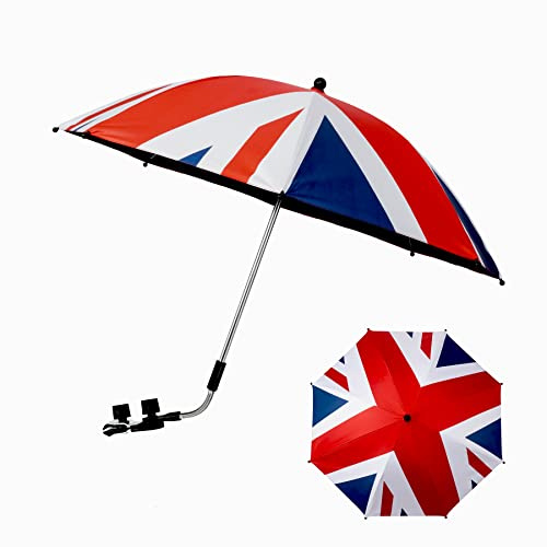 STARRY CITY Pram Parasol with Adjustable Clamp, Sunproof Umbrella, Clip-on Umbrella, Ideal for Prams (Multi-Colour)