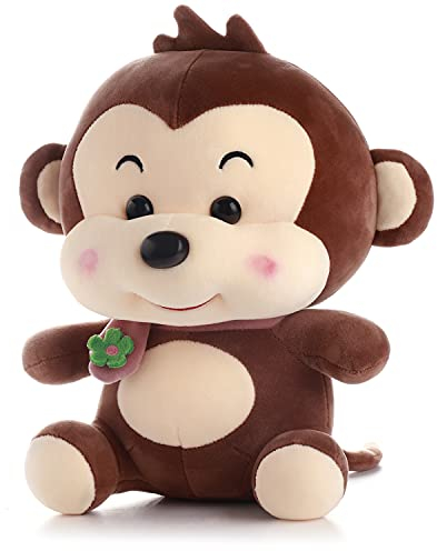 Affen-Plüschtier, 35 cm, große Stofftier-Überwurf, Plüschpuppe, weiches, flauschiges Freund-Umarmungskissen – Geschenk für jedes Alter und jeden Anlass, Affe