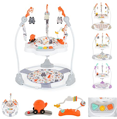 Moni Hopser Magic Fun Spielcenter, Musik, Licht, höhenverstellbar, Sitz drehbar orange