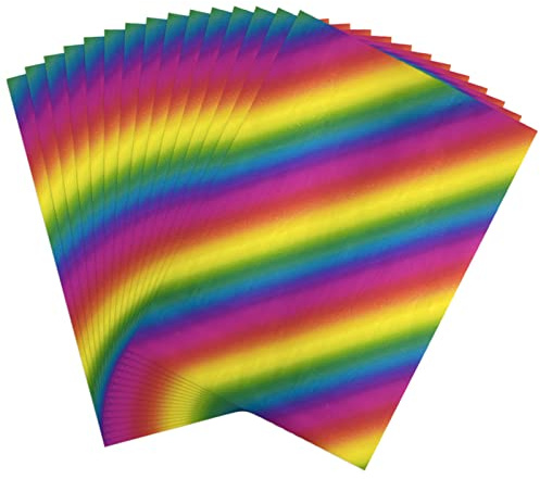 Briartw Papel de aluminio multicolor de 20 x 29 cm, paquete de 50 hojas de papel de aluminio reactivo para estampado en caliente por impresora láser y laminadora para álbumes de recortes,