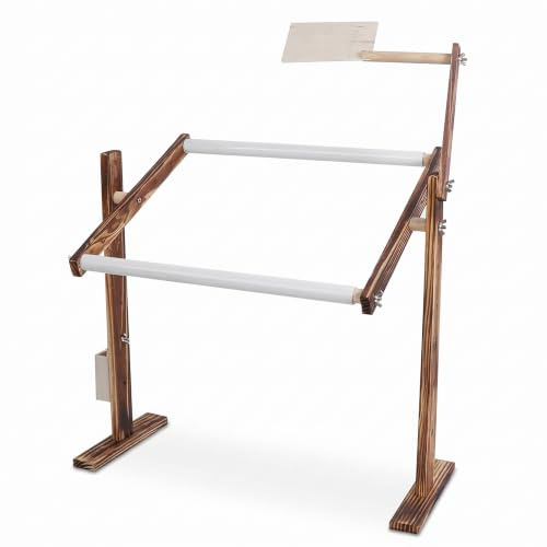 LenTLy Soporte para Bordado, Estante para Soporte para Bordado de Altura Ajustable Base Gruesa, Ancha y Larga Herramienta de Costura con Marco para Punto de Cruz, Marco de 40 X 29 Cm