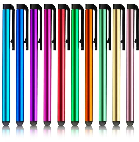 JIEYAO StylusHome, 10 penne stilo per touchscreen, con punta gomma sottile, pennino universale ad alta precisione, per tablet e telefoni cellulari