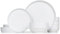Cambridge Classics Service de table en céramique 12 pièces pour 4 personnes, bols à soupe (900 g), assiettes à salade (19,1 cm), assiettes plates (26,7 cm), passe au micro-ondes et au lave-vaisselle