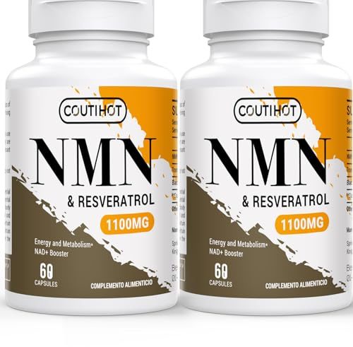 Cápsulas de 1100 mg de NMN y Trans-Resveratrol con 50 mg de Extracto de Pimienta Negra 60 Cápsulas (60 unidades (paquete de 2))