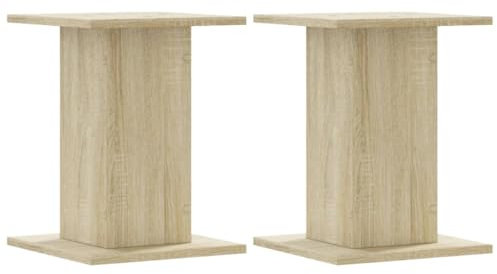 Speaker Stands Floor Stand 2 pcs Sonoma Oak Engineered Wood vidaXL