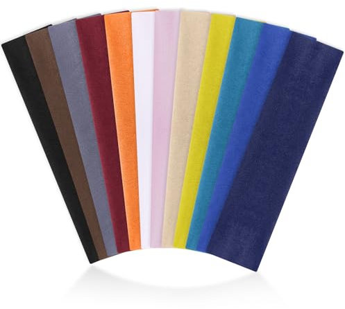 12 Stück Stirnband Damen Sport, Haarband Breites, 12 Farbe Haarbänder Damen Herren, Weiches Elastisch Headband, Hair Band für Sport Yoga Fitness Laufen Exercise Gym Haarschmuck