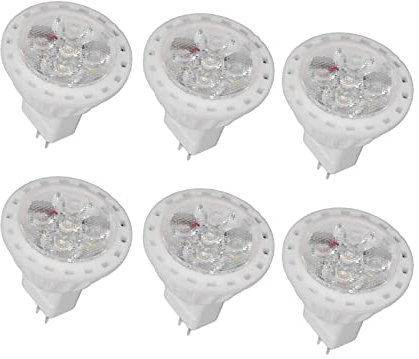 Fafeicy Bombilla LED MR11 de 4W, Lámpara Regulable GU4 de Doble Pin, Lámpara de 360lm para áreas de Paisaje de Jardín de Pasarela, 220V (luz blanca)