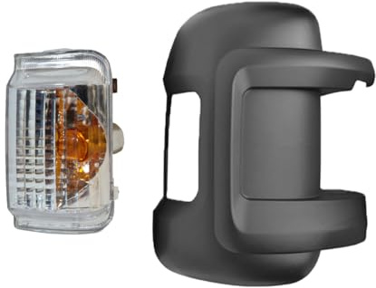 PROMOLINK Copertura specchietto + indicatore di direzione destro specchietto retrovisore esterno tappo lato passeggero + indicatore di direzione compatibile con Peugeot Boxer Fiat Ducato Citroën