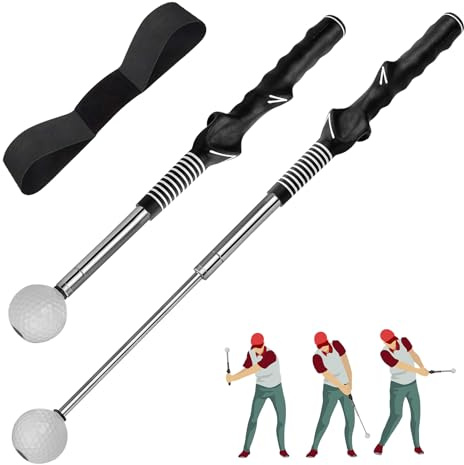 Ykall Aide à Swing d'Entraînement au Golf et Entraînement au Swing de Golf Brassard – Aide Ajustable et rétractable avec Feedback sonore et Bracelet correcteur – pour Hommes, Femmes