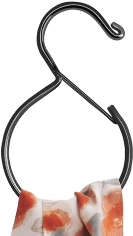 Gancio per cintura – Gancio antiscivolo per cravatte, organizer in metallo a forma di S, gancio con cappuccio. Organizer per sciarpe, portafogli, borse, accessori, canotta, cappelli, appartamento