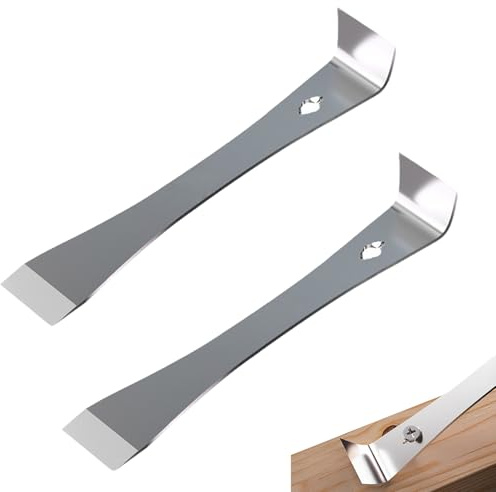 2 st bänd bar set, 25 cm träarbetares flerfunktionell platt bar-borste, rostfri stålskrapa, hög hårdhet liten för att dra, krypa, skrapande trimdragare