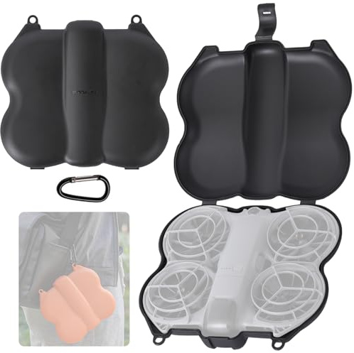 Honbobo Custodia Plastica per DJI NEO 2 Custodia da trasporto Drone Borsa protettiva Borsa di conservazione Drone Accessori per DJI NEO 2, Compatta Portatile Leggera (Blcak)