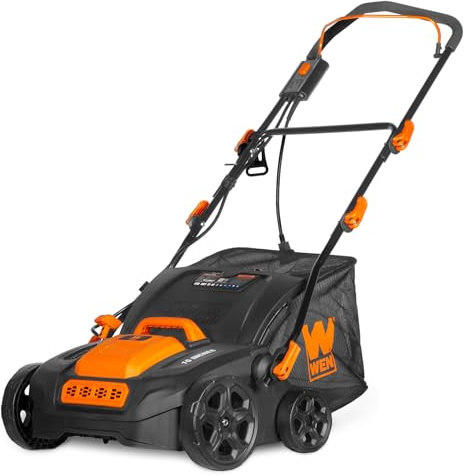 Wen Dethatcher e scarificatore elettrico 2 in 1 da 15 pollici 15 Amp con sacchetto di raccolta (DT1526)
