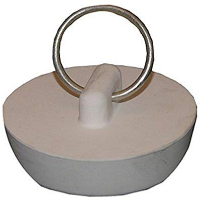 LASCO 02-3217 White Rubber Hollow Stopper for 2-Inch Drain Openings