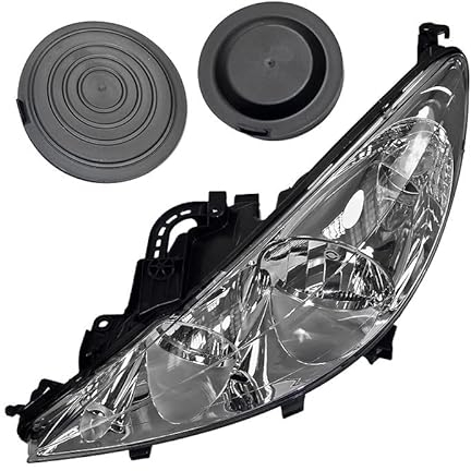 ATEC Germany 1x Hauptscheinwerfer vorne links H7 / H1 Frontscheinwerfer mit Stellmotor für Leuchtweiteregulierung, Kompatibel mit PEUGEOT 207 (WA_, WC_), 207 CC (WD_), 207 SW (WK_)