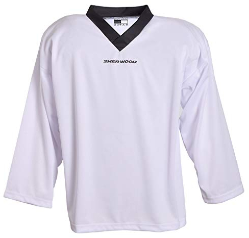 Sherwood Erwachsene Trainingstrikot Sher-Wood Practice Jersey, Weiß, XL