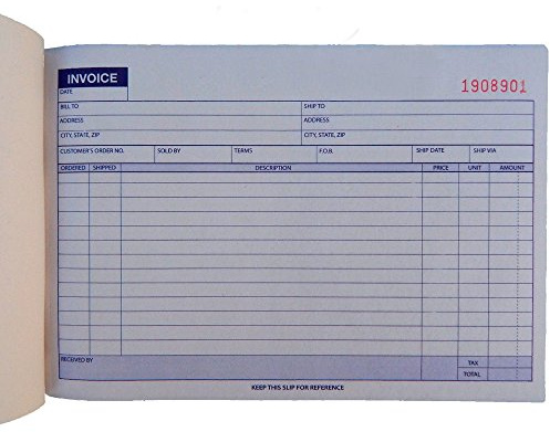 10 Books Carbonless Invoice Receipt Record 2 Part 50 Sets Duplicate Receipt Copy