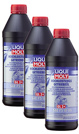 3X LIQUI Moly 4433 Hochleistungs-Getriebeöl (GL4+) SAE 75W-90