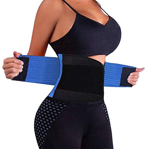 VENUZOR Faja Reductora de Entrenamiento para Mujer, Moldeadora, Adelgazante, Mejorada, Azul, L