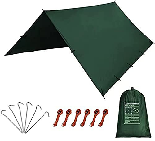 KALINCO Waterproof Camping Tarp Tent Hammock Rain Fly, 10X10FT/10X15FT, Mutifunctional Tent Footprint Lightweight Tarp for Camping, Hiking and Survival Shelter