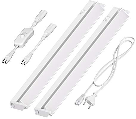 ledscom.de LED-underskåpslampa LIWO 58cm, svängbar, med strömbrytare, 18.739W, 979lm vardera, varmvitt, 2 st.