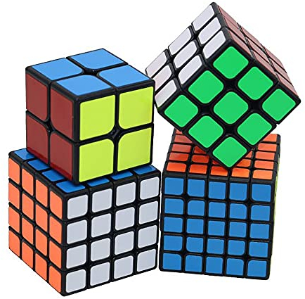 EACHHAHA Zauberwürfel Set,Speed Cube 2x2,Zauberwürfel 3x3,Magic Cube 4x4,Cube 5x5,Professionell, reibungslos, hohe Fehlertoleranz,Perfekt für Wettkampftraining,Geburtstagsgeschenke und Gastgeschenke